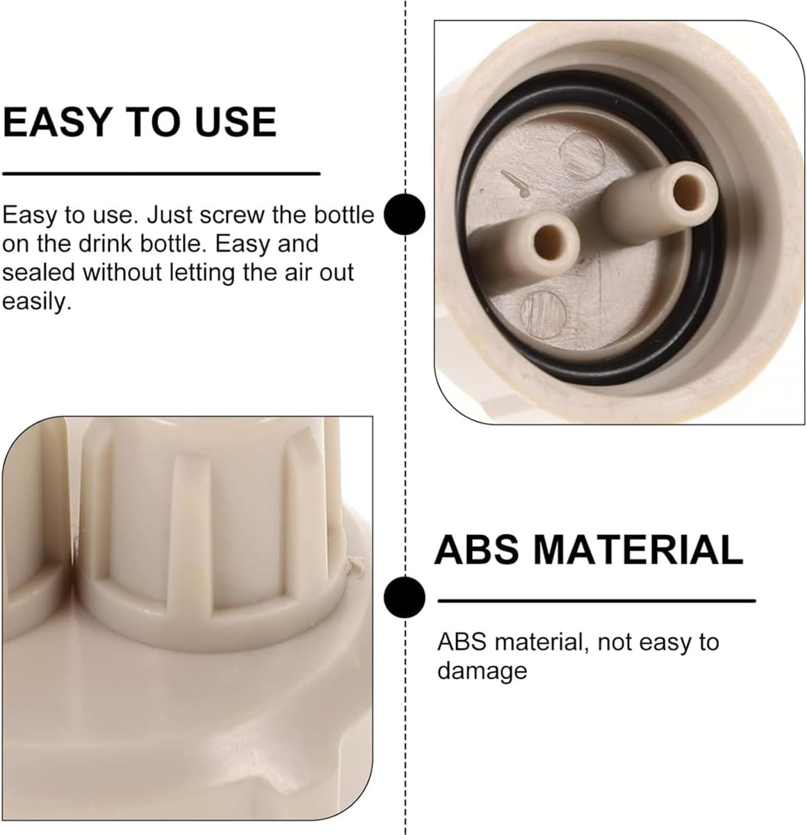 AIMALL DIY CO2 Generator System Bottle Cap, Quick Screw Installation, Durable ABS Material for Aquarium Plants - 1.18In Base Diameter image number 4