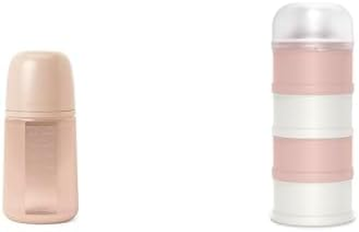 Suavinex All Silicone 240 Ml Nude Bottle and Pink Formula Dispenser