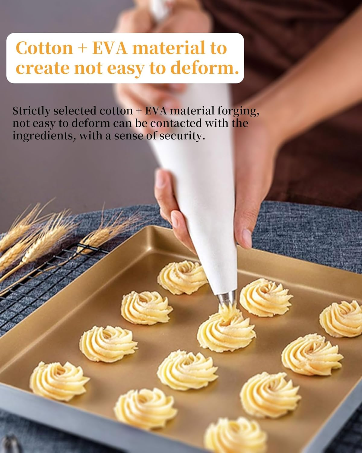 Cloth Icing Piping Bags Cake Decoration Bags Cloth Spray Bags Dessert Decoration Set 3 Sizes