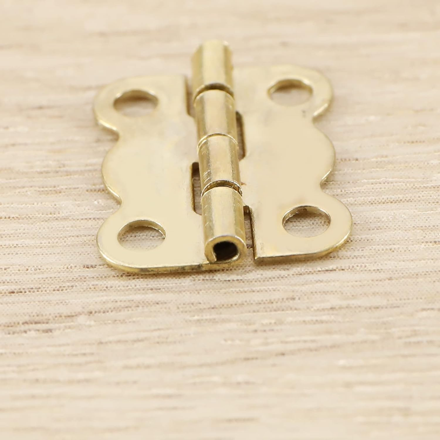 Ecsing 50Pcs Vintage Butterfly Hinge Retro with 200Pcs Screws - Replacement Furniture Cabinet Drawer Door Hinges for Wooden Jewelry Box 16X13Mm Gold image number 1