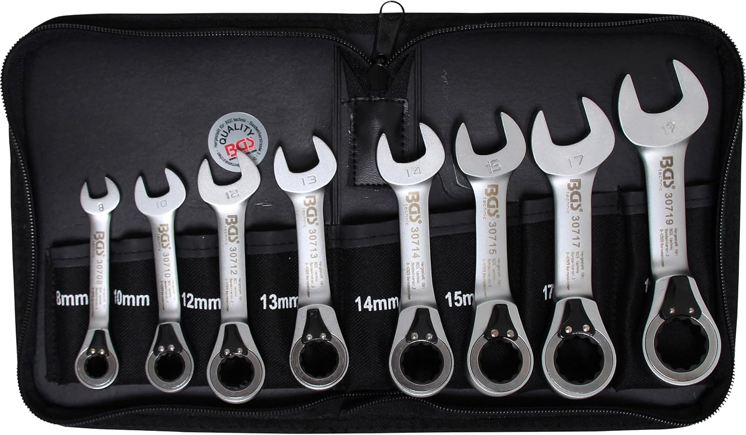 BGS 30720 | Ratchet Combination Wrench Set | Reversible | 8-19 Mm | 8 Pcs.