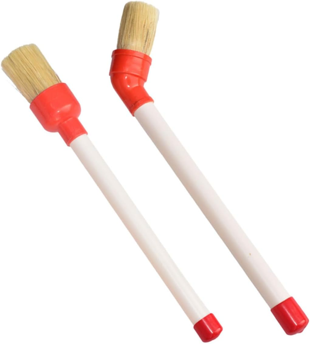 TOGEVAL 2Pcs Car Tire Grease Brush with Soft Bristles for Efficient Cleaning and Maintenance Compact Wheel and Rim Cleaning Tool for All Vehicle Tires Portable Automotive Detailing Brushes image number 3