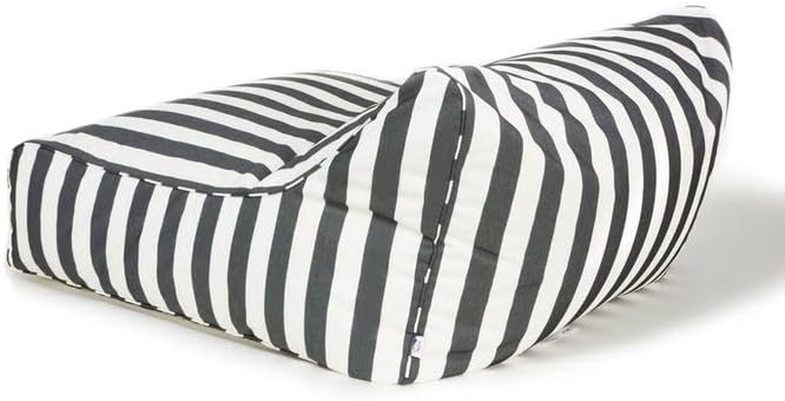Billy Fresh Hang Out Outdoor Beanbag, 120 Cm Length X 110 Cm Width X 70 Cm Height, Black/White Stripe image number 5