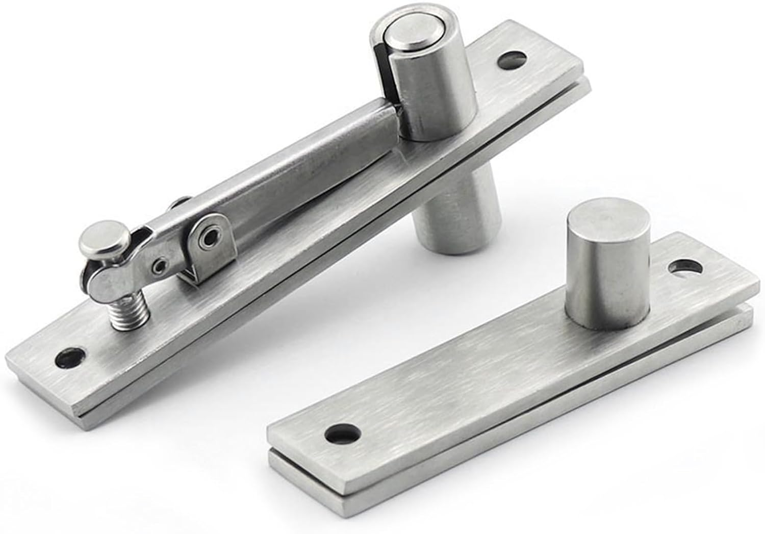 Nlvnmv Door Pivot Hinges, Heavy Duty 360&deg; Rotation Stainless Steel Pivot Hinge for Wood Doors, Invisible Door Hardware for Bookshelves & Secret Rooms