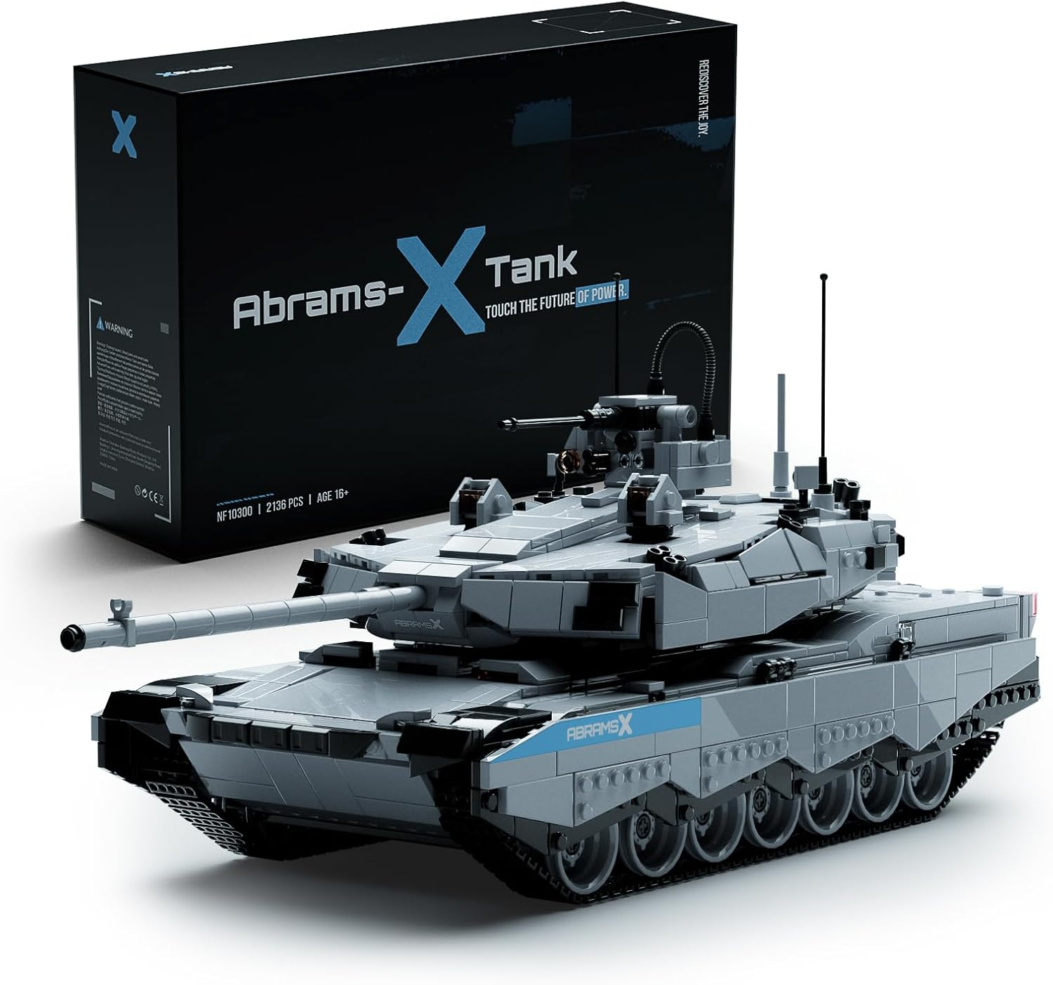 Nifeliz Military Abramsx Tank Model Set, Army Main Tank Building Set for Adults to Build and Collection, Display Model for Military Enthusiasts (2,136 PCS, NF10300) image number 3