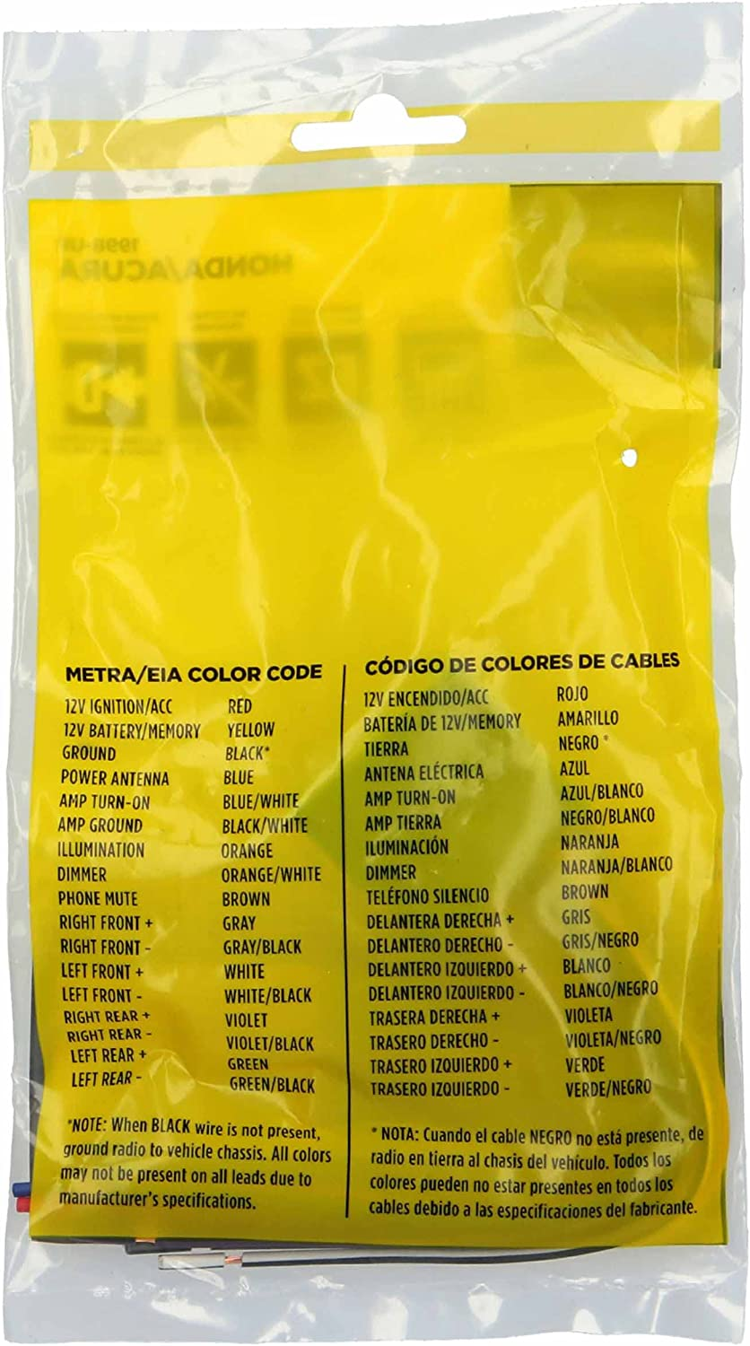 Metra 70-1721 Wiring Harness for 1998-2005 Acura/Suzuki/Honda Vehicles image number 4