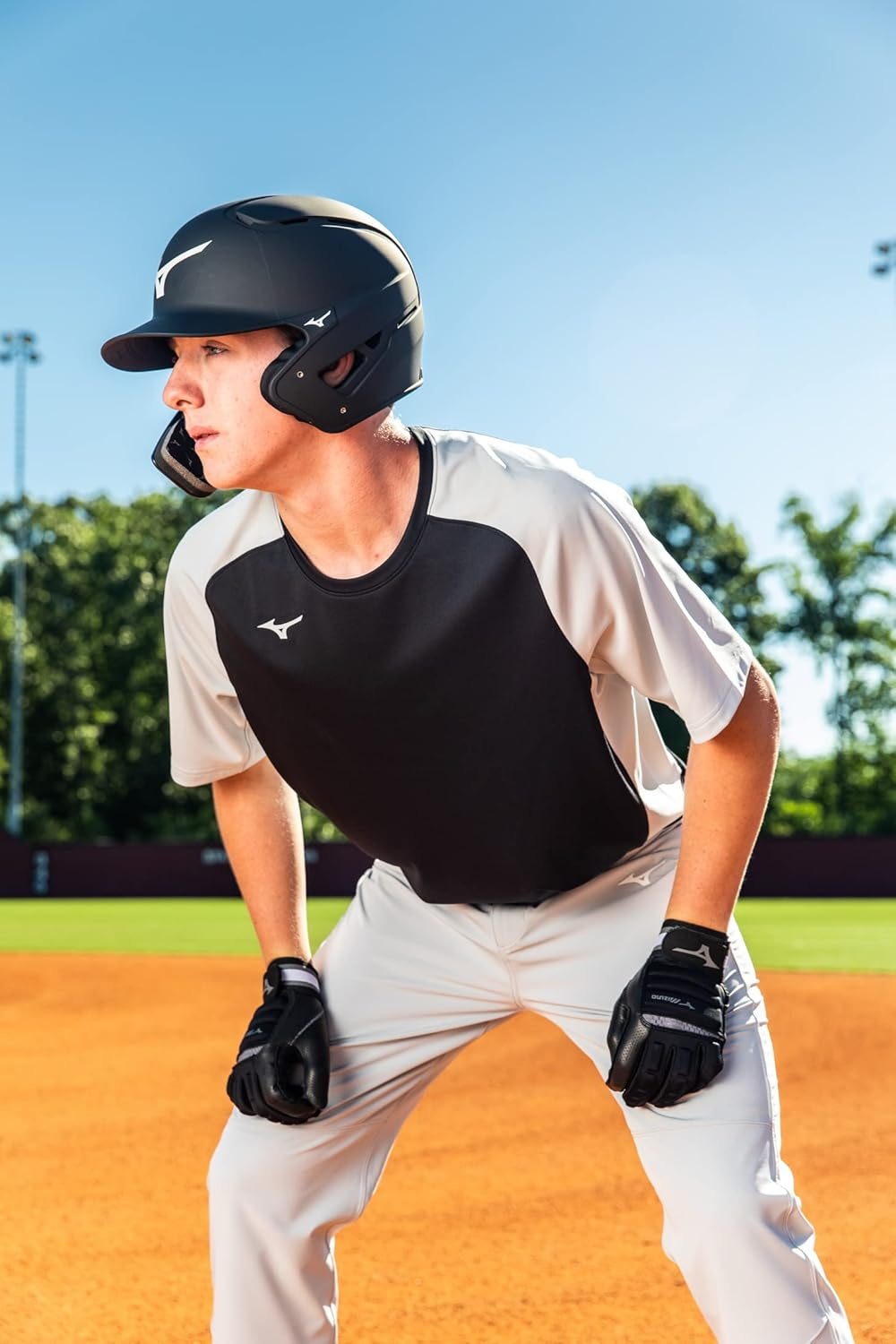 Mizuno Batters Face Protector - Right Hand Batter, Forest image number 2