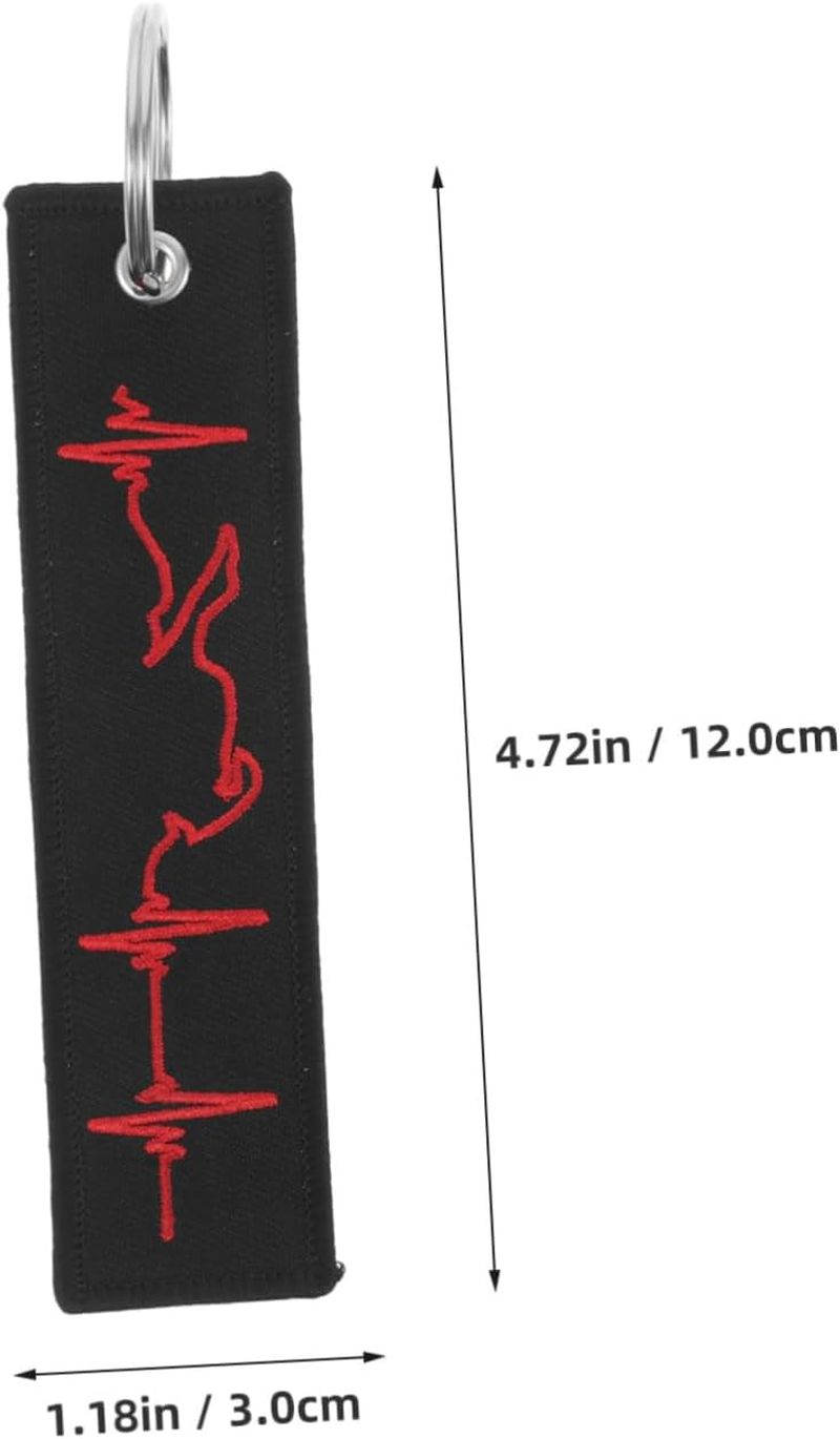 Parliky Racing Car Keychain Heartbeat Men Keychains for Car Keys Motorcycle Charm Unique Ornament image number 2