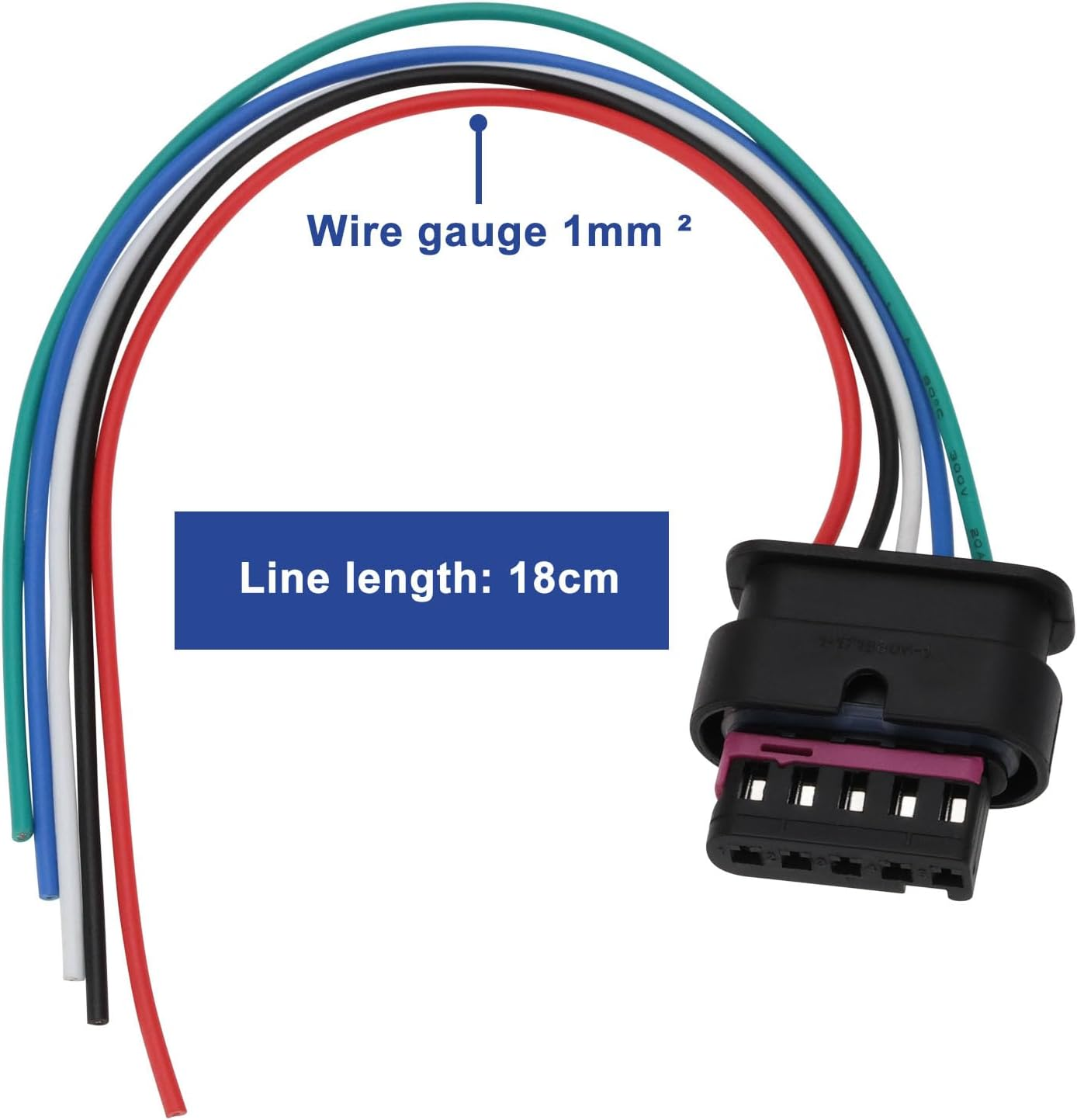 SING F LTD Car 5 Pin Mass Air Flow Meter Sensor Connector Replacement Part 4F0973705 Auto Electric MAF Sensor Harness Compatible with VW Compatible with Audi image number 4