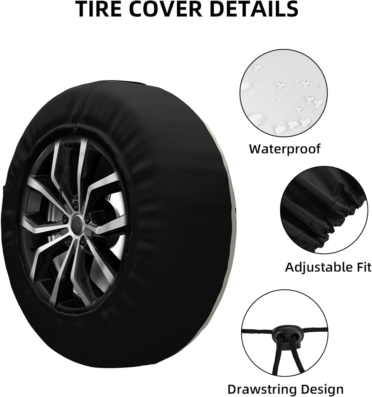 Spare Tire Cover for RV Camper Adventure, Weatherproof Universal Wheel Cover for RV Travel Trailer Camper Truck 14Inch image number 1
