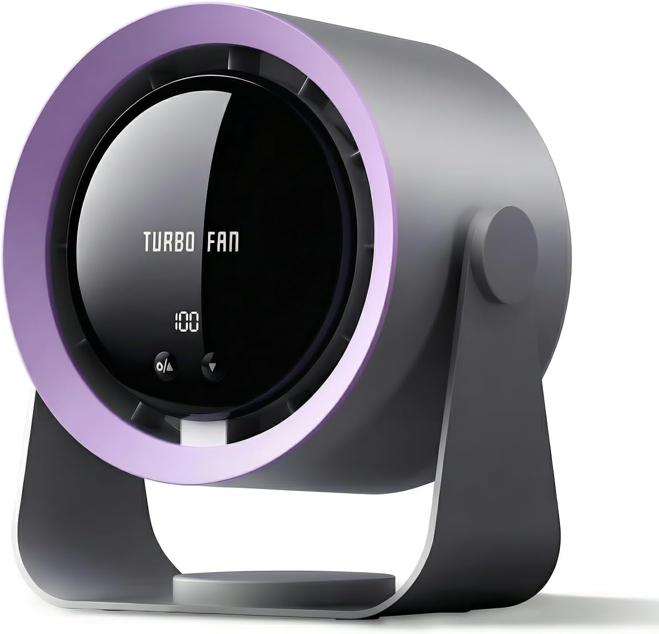 USB Desk Fan with LED Display & 5400Mah Battery, 5-Speeds Adjustable, 90&deg; Tilt Hangable Quiet Portable Table Rechargeable Desktop Fan for Bedroom, Office, Dorm, Kitchen, Wall, Home (Khaki)