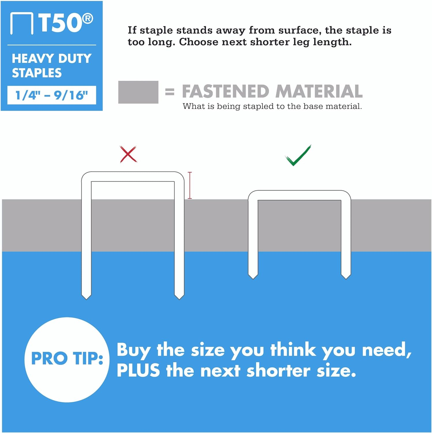 Arrow 509 Heavy Duty T50 Staples 5000-Pieces, 9/16-Inch Length image number 2