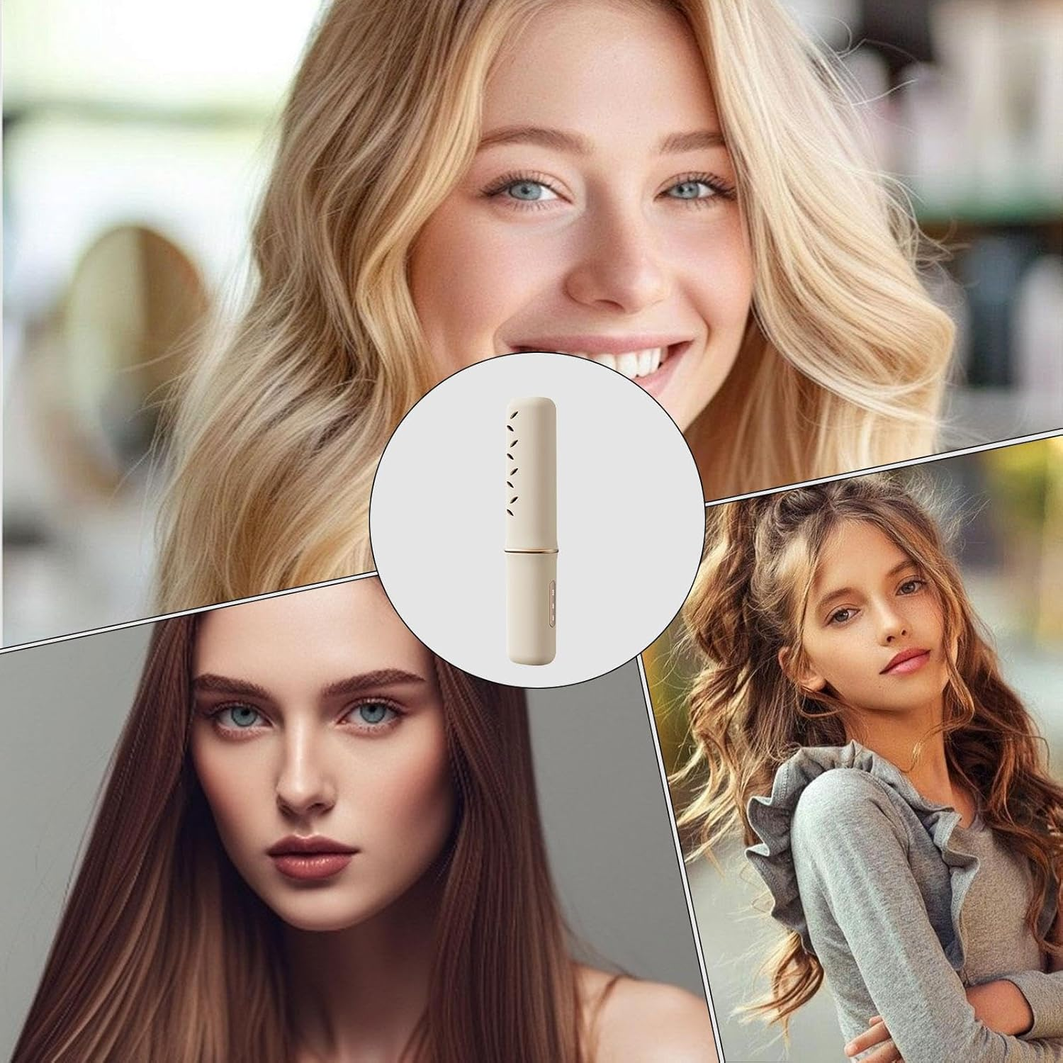 Cordless Hair Straightener, Heated Hair Brush, Rechargeable Hair Brush, Negative Ion Straightener, Hot Comb for Women, Travel Hair Straightener, Cordless Hot Comb, Hair Straightener Brush Portable image number 4