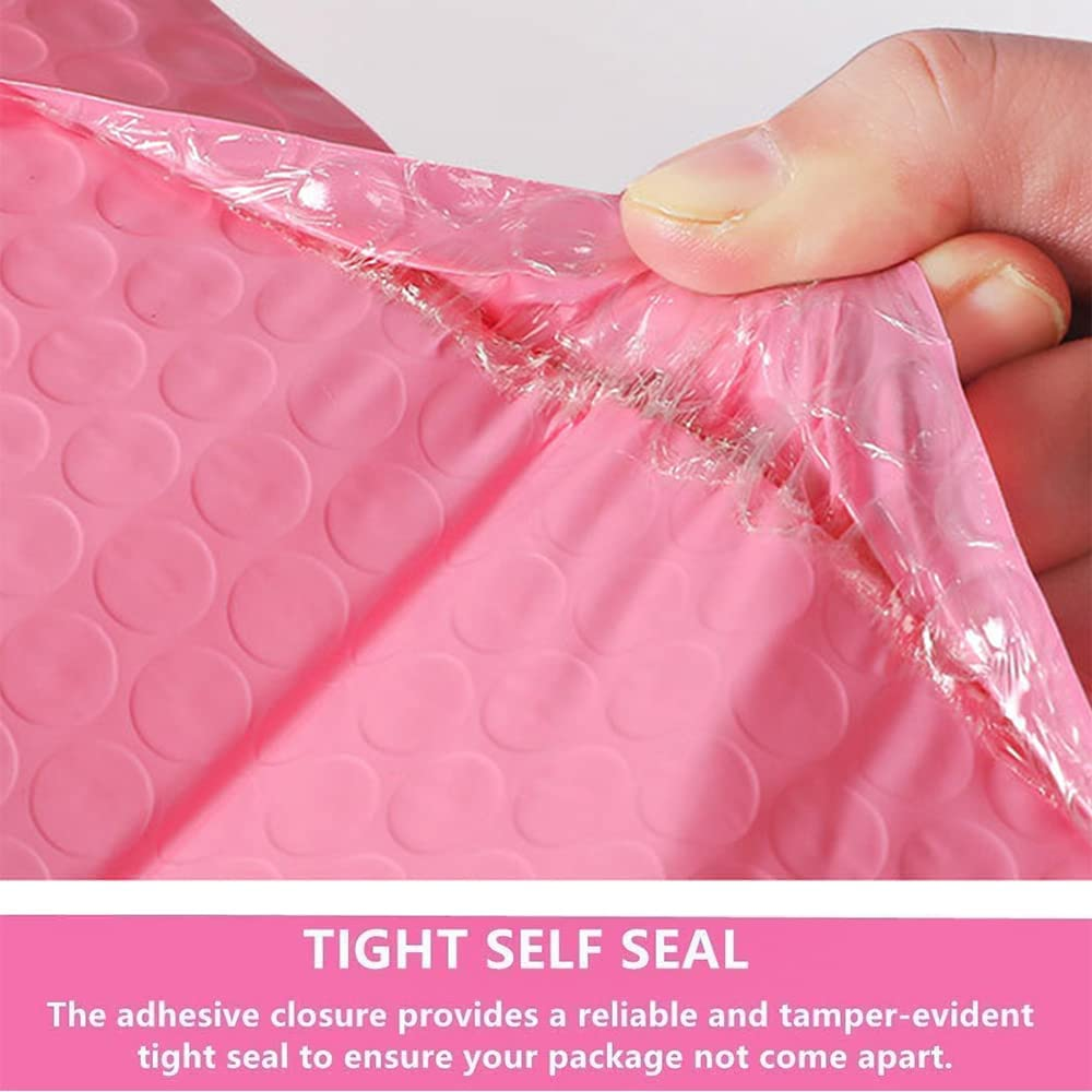 BIGTEDDY 25Pcs Bubble Mailers Padded Envelopes Lined Poly Mailer Self Seal,Pink 11X15Cm image number 4