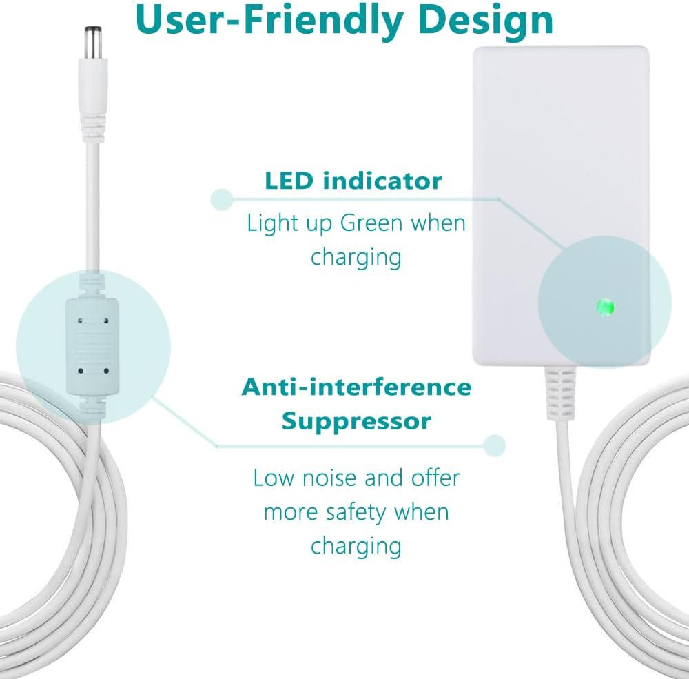 Alloverpower 12V 3A Power Cord for 4Moms Mamaroo 2/4, for Rockaroo Baby Swing, for Mamaroo 2015 Infant Seat Bouncer Replacement AC Adapter Charger image number 4