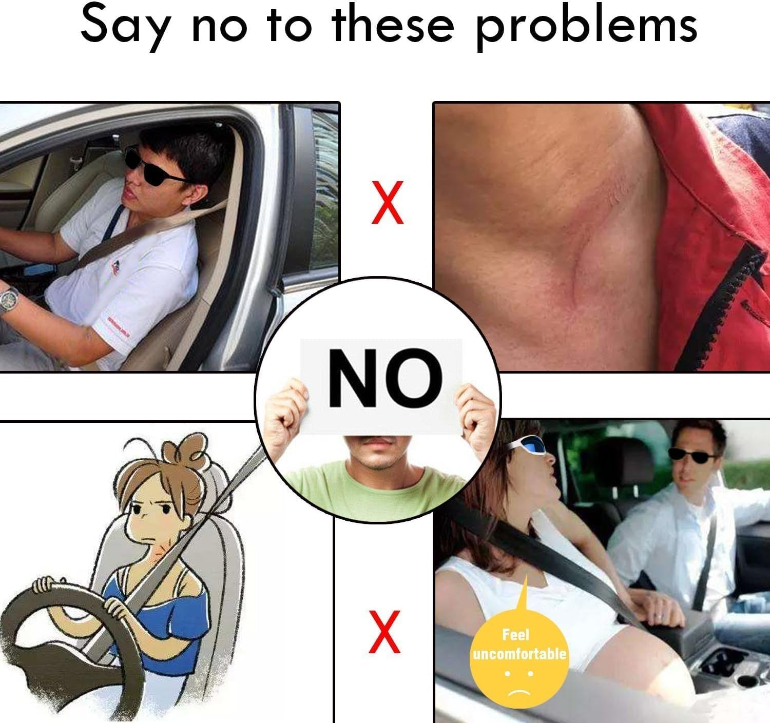 Car Seat Belt Pad Cover Set, 2 Pack Soft Car Safety Seat Belt Shoulder Pads for Adults and Children (Blue, One Size) image number 4