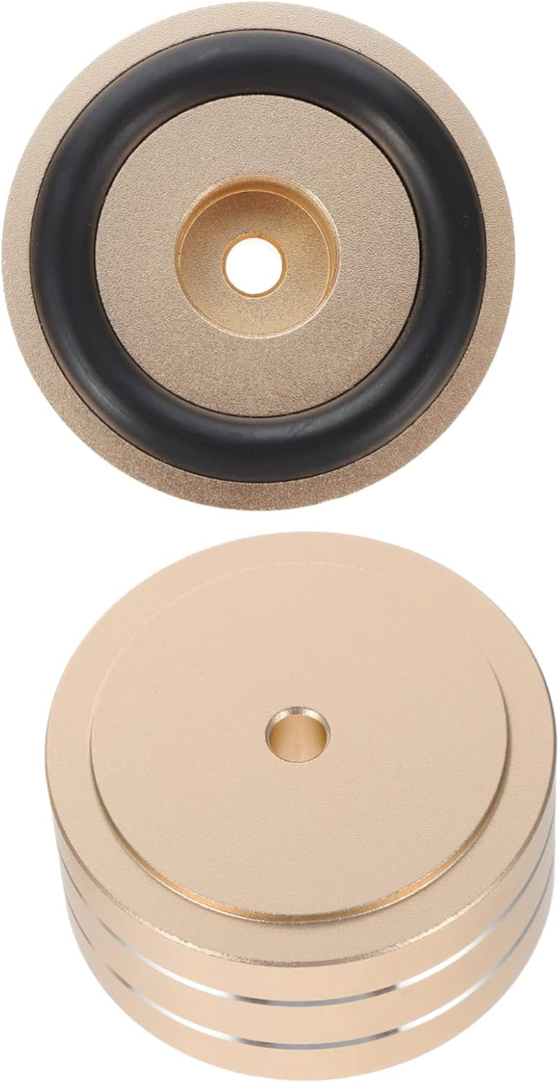 SUPVOX 2Pcs Amplifier Feet Pad Aluminium Alloy Speaker Spikes Detachable Rubber Ring anti Vibration Feet Universal Subwoofer Stand Silver