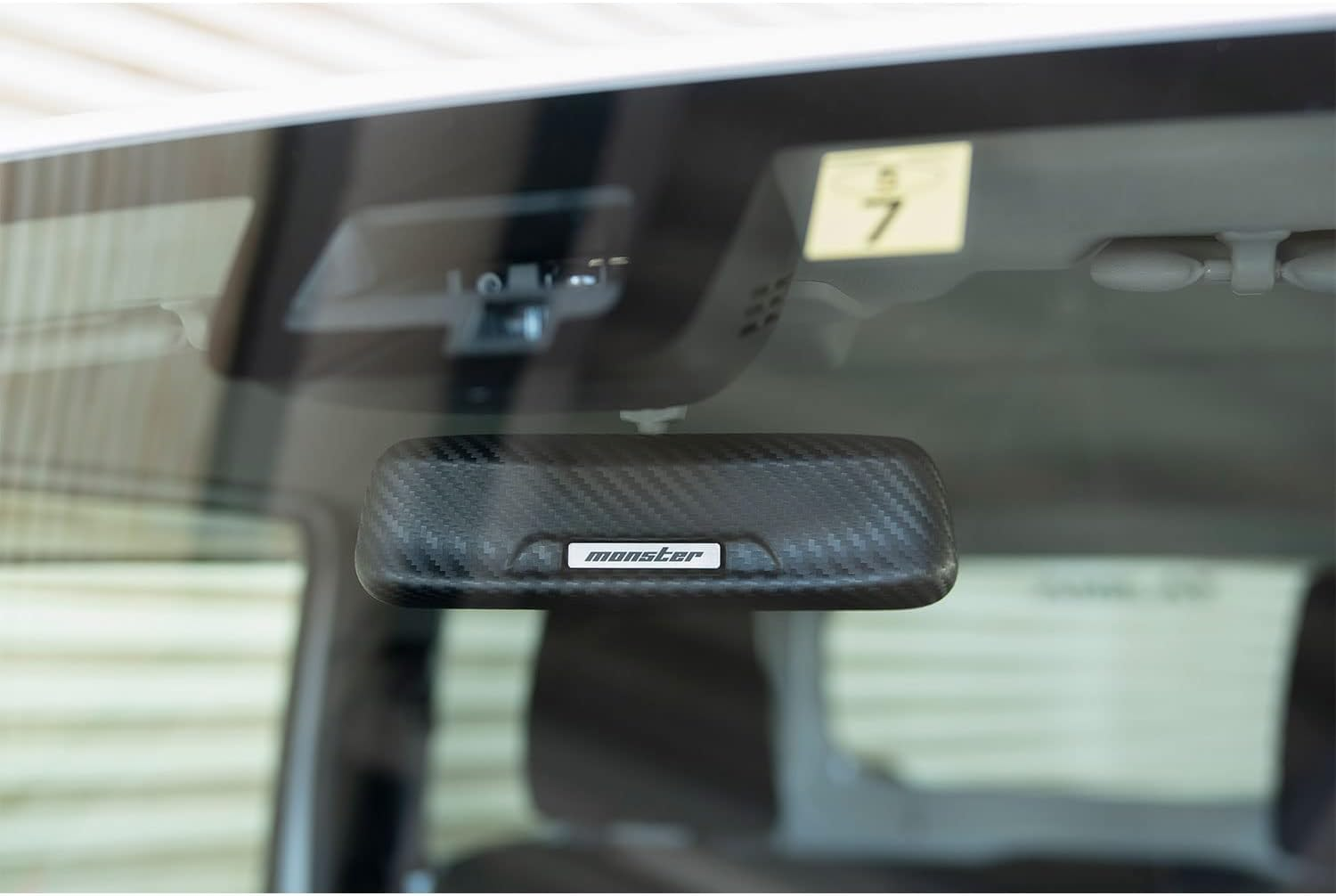 MONSTER SPORT 861000-7600M Rearview Mirror Cowl Suzuki Anti-Glare Function Rearview Mirror Car General Purpose Swift Sport [Zc33S]/Jimny Sierra [Jb74W]/Solio [MA37S] Other Carbon Pattern Rearview image number 6