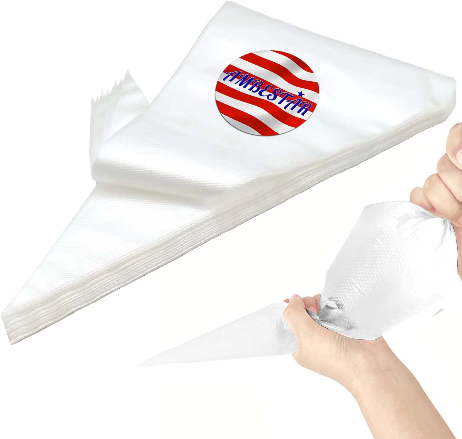 18 Inch Tipless Piping Bags for Royal Icing, Extra Thick anti Burst Decorating Bags Butter Cream Cookies Decoration, Perfect for Professional Baking Lover image number 5