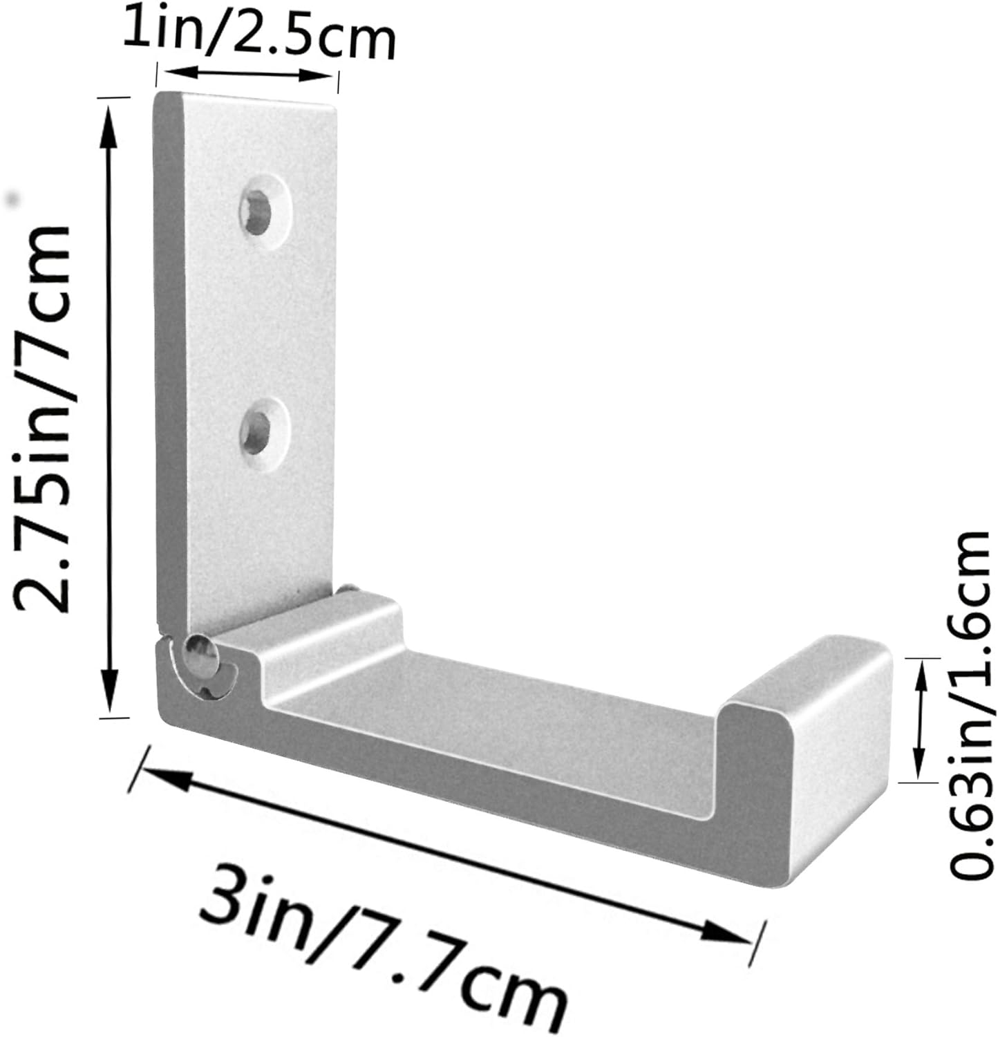 Folding Coat Hooks, 10Pcs Wall Hooks for Hanging Coat Towel Hooks Hardware Heavy Duty Aluminum Alloy Headphone Holder Hooks No Rust Wall Mounted with Screws for Bags Fitness Equipment (10Pcs-Silvery) - 10Pcs-Black image number 4