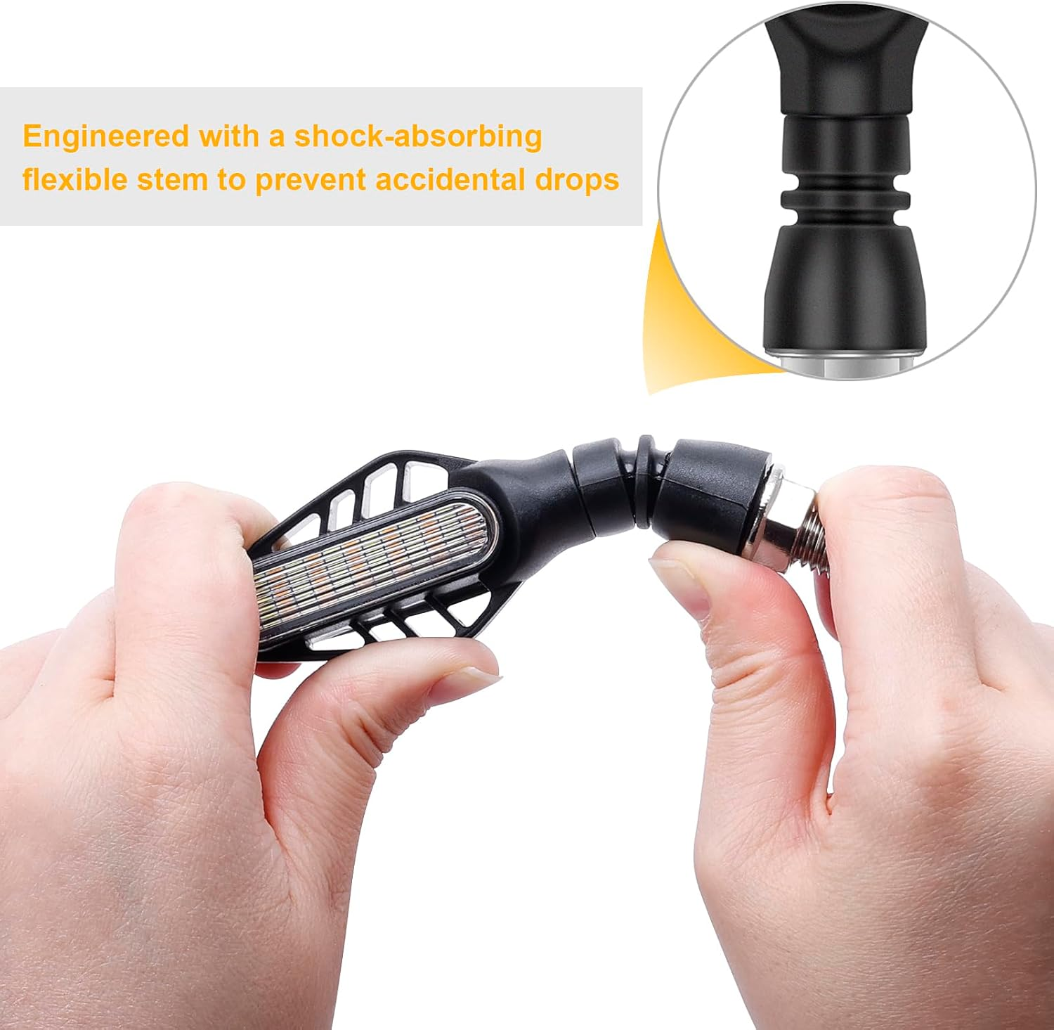 Kinstecks 4PCS Mini Motorcycle Indicators Flowing Turning Indicators Turn Signal Lights 12LED 12V for Motorcycle Motorbike Scooter Quad Cruiser Harley Kawasaki Yamaha Suzuki off Road image number 3