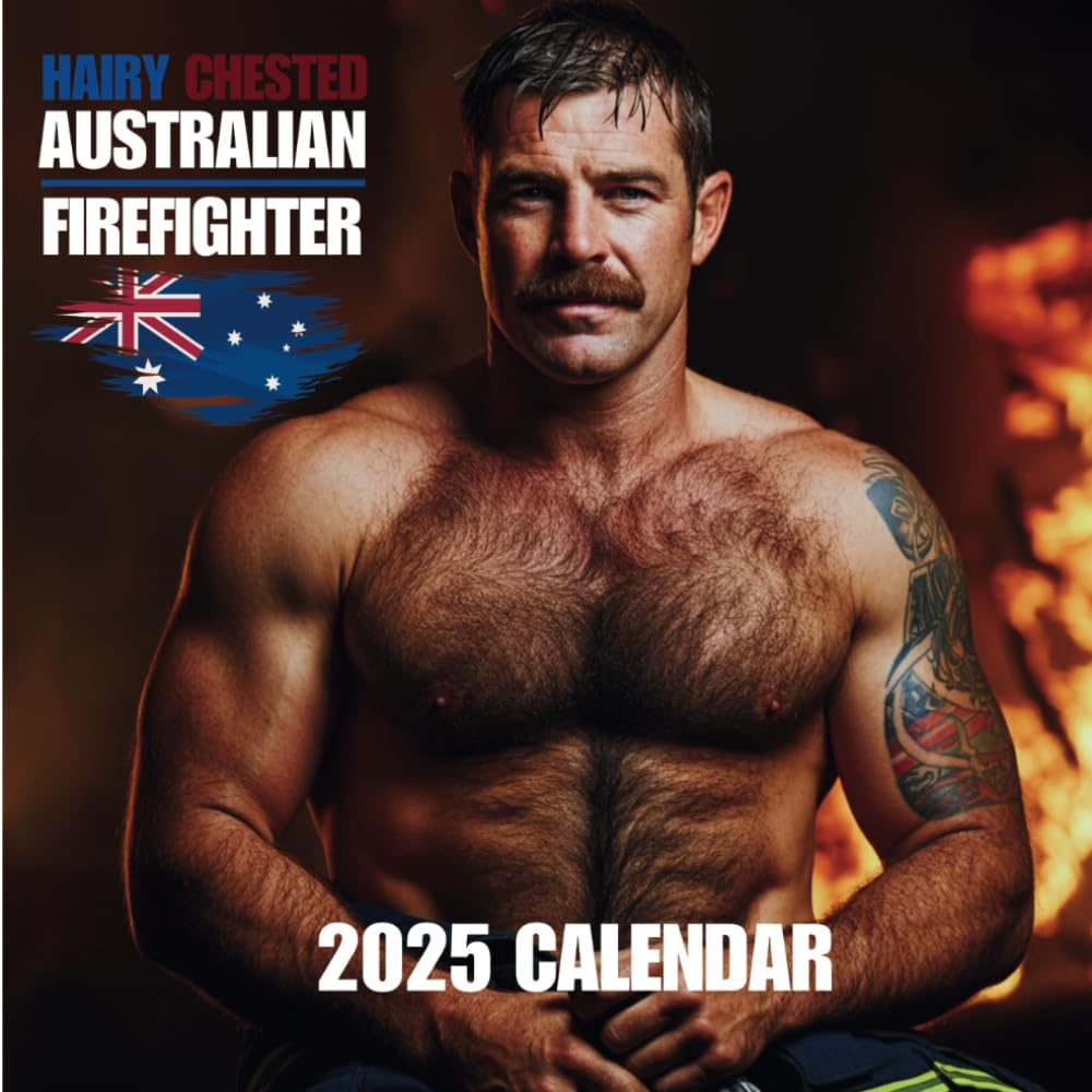 Hairy-Chested Firefighter 2025 Calendar: 12 Months of Rugged Heroes in Stunningcelebrate Strength, Courage, and Charm with This Unique Tribute to ... | Perfect for Home, Office, or Gift-Giving