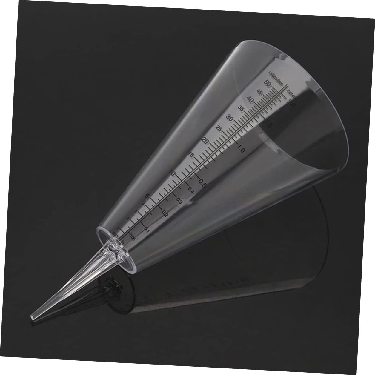 Gadpiparty 3Pcs Clear Conical Rain Gauges with Stakes Plastic Outdoor Rain Measuring Cups for Garden Farming Lawn Large Capacity Graduated Design