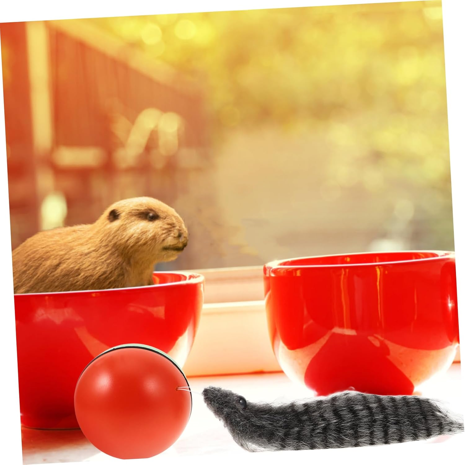 HYTROVE Electric Weasel Ball Toy Rolling Ball Interactive Cat Dog Puppy Toy Random Color Suitable for Pet Play and Exercise image number 4