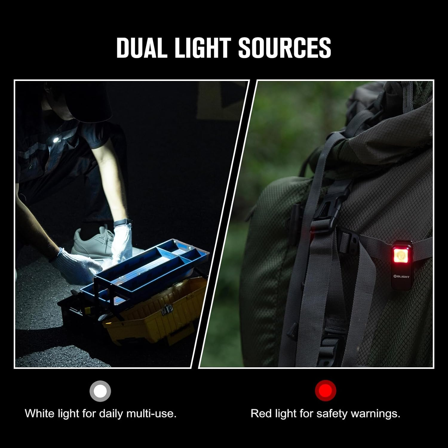 OLIGHT Oclip Max 300 Lumens Compact EDC Clip-On Light Equipped with Spring Clip Magnetic Base Suitable for Hiking, Reading and Outdoor (Black) image number 6