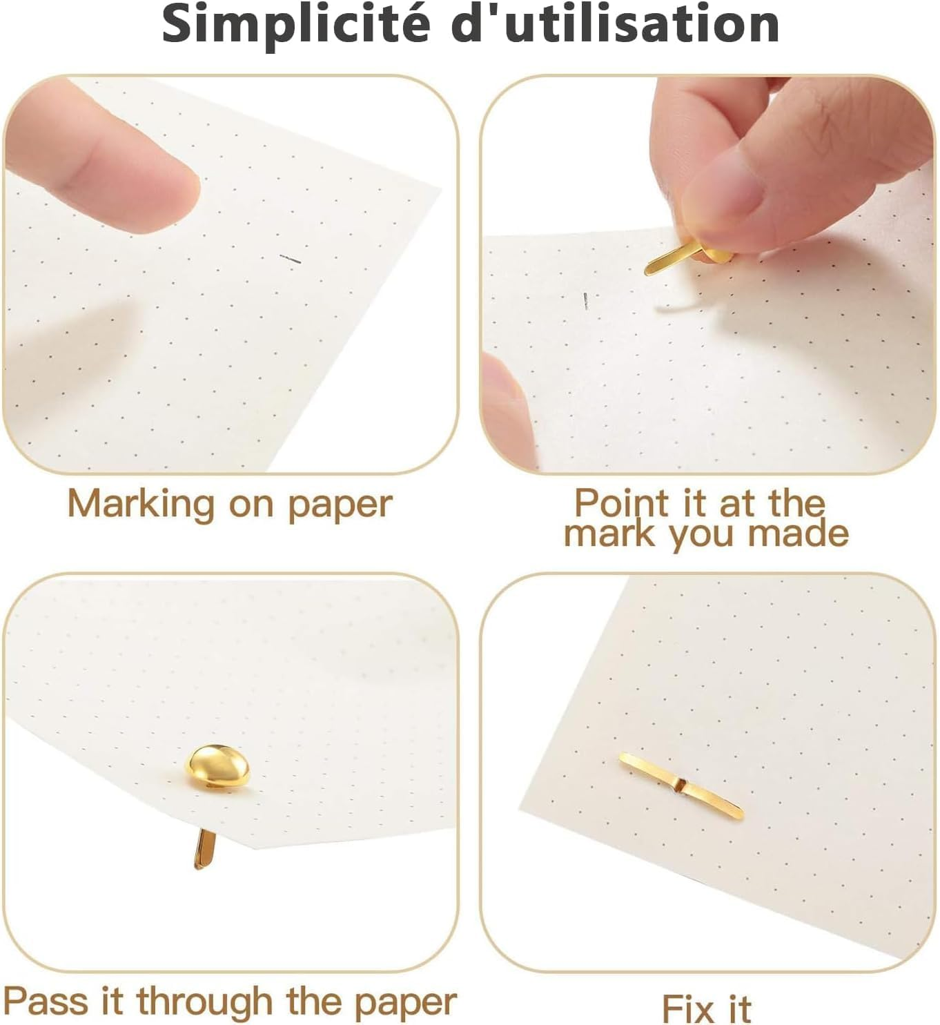 400PCS Split Pins, Betterjonny Coloured Paper Fasteners round Metal Head Mini Brads with Double Toe Studs for Art Decorative Scrapbooking DIY Paper Craft School Accessoires(18 * 8Mm) image number 3