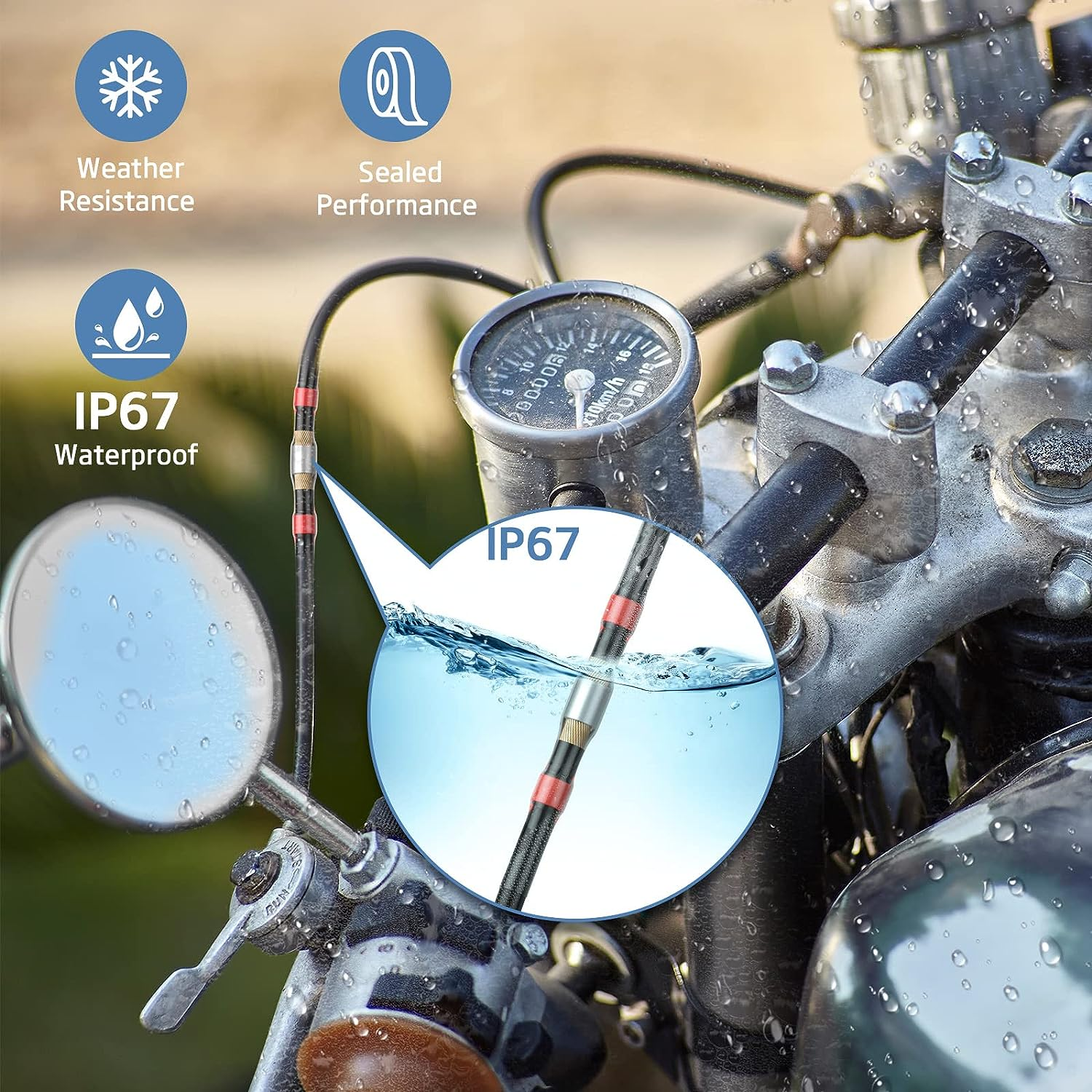 Solder Seal Wire Connectors, Heat Shrink Butt Connectors, Electrical Solder Butt Connectors, Solder Waterproof Insulated Electrical Wire Terminals for Marine Automotive Boat Truck Wire Joint (300Pcs) image number 2