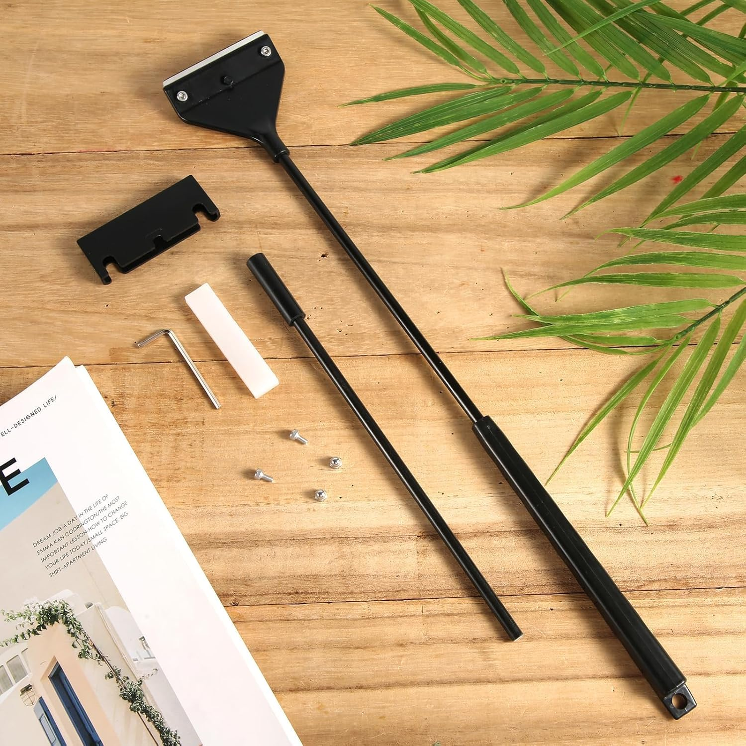 Fish Tank Scraper, 25PCS Algae Remover Fish Tank Glass Cleaner with 20 Replaceable Blades, Aquarium Glass Scraper Fish Tank Scraper Cleaner Long Handheld for Fish Reef Plant Glass Aquarium Cleaning image number 4