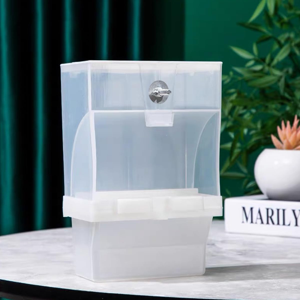 Jade Deals Automatic anti - Splash Bird Feeder - for Budgies, Cockatiels & Small Parrots, Available in 425G/520G/850G Sizes image number 4