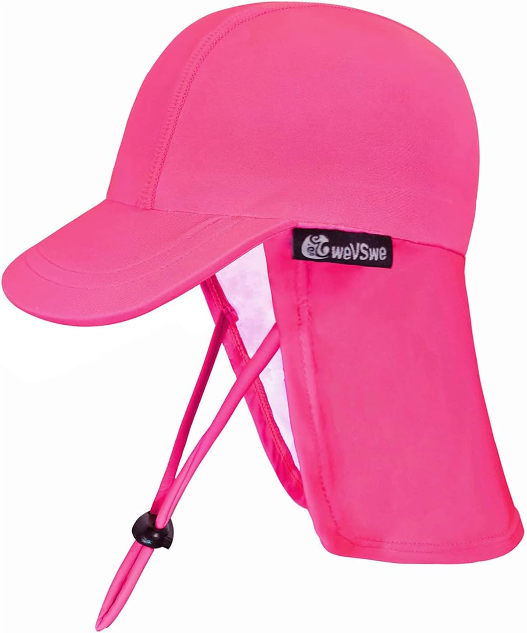 Wevswe Baby Toddler Sun Hat UPF 50+ Swim Cap Flap Neck Protection Adjustable Chin Straps UV Sun Protection Hats image number 2