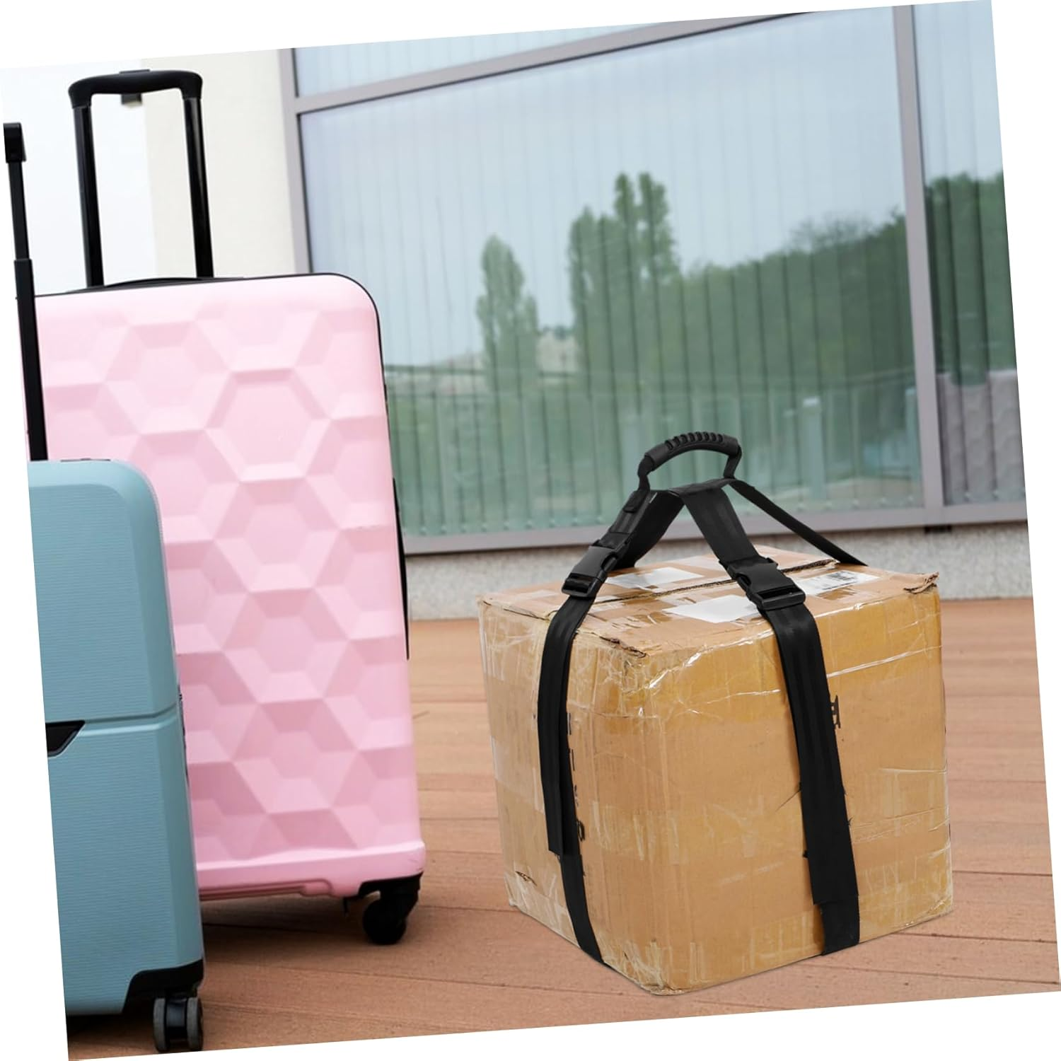 GAROZATION Luggage Straps for Suitcases Suit Safety Buckle Luggage Fixing Strap Suitcase Binding image number 5