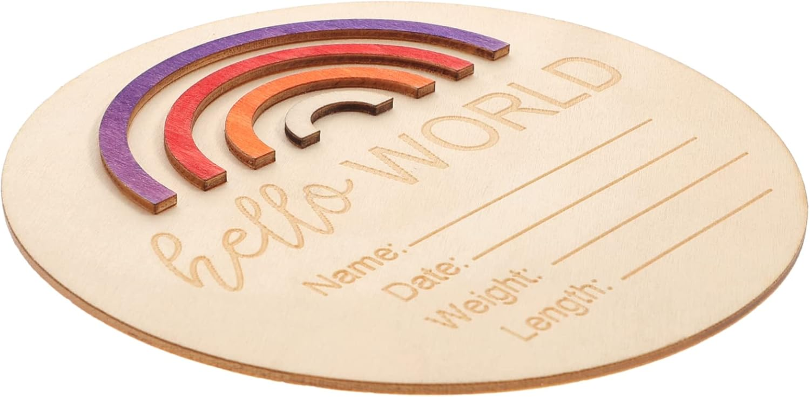 SUPVOX Wooden Milestone Month Cards Announcement Sign Nursery Decor Milestone Monthly Cards for Newborns