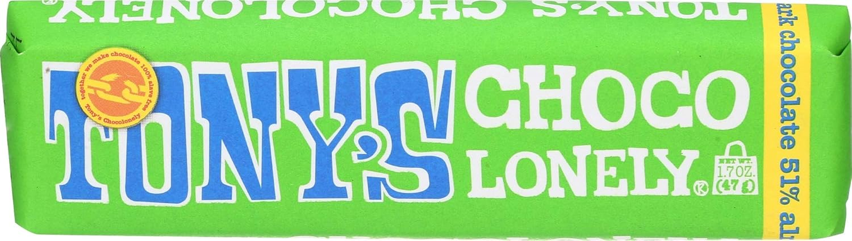 Tony'S Chocolonely Almond Sea Salt Dark Chocolate Bar Snack Size 47 G (Pack of 35)