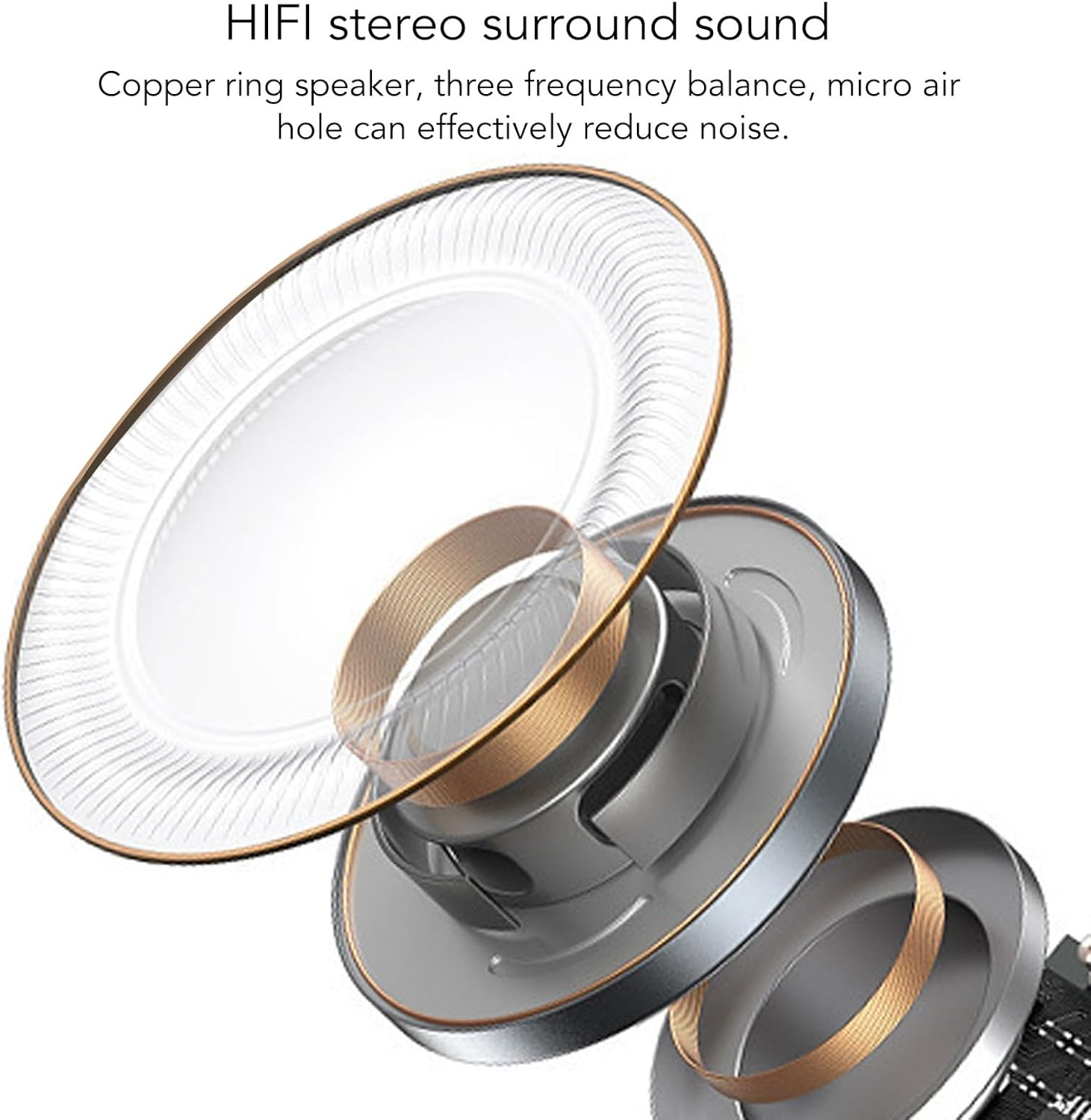 GD28 Open Ear Headphones, IPX4 Waterproof, Ergonomic Clip on Open Ear Headphones, Hifi Stereo Wireless Bluetooth 5.3 Single Earphones for Running, Cycling, Driving (White) image number 5