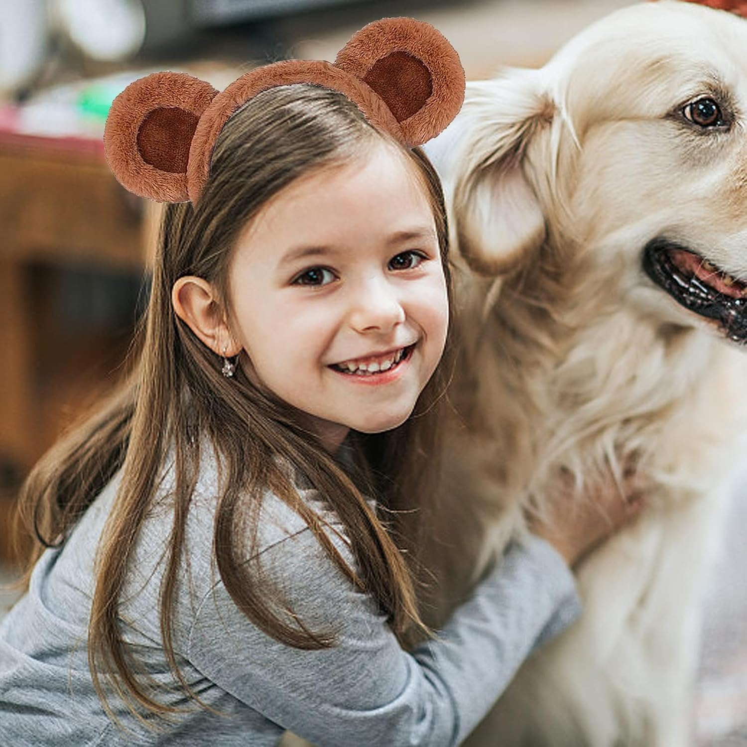 Bear Ears Headband Cute Party Headwear Face Wash Headband Animal Head Wear Fashion Hairband Valentine'S Day Hair Hoops Hair Accessories for Adult Kids Party Decoration image number 1