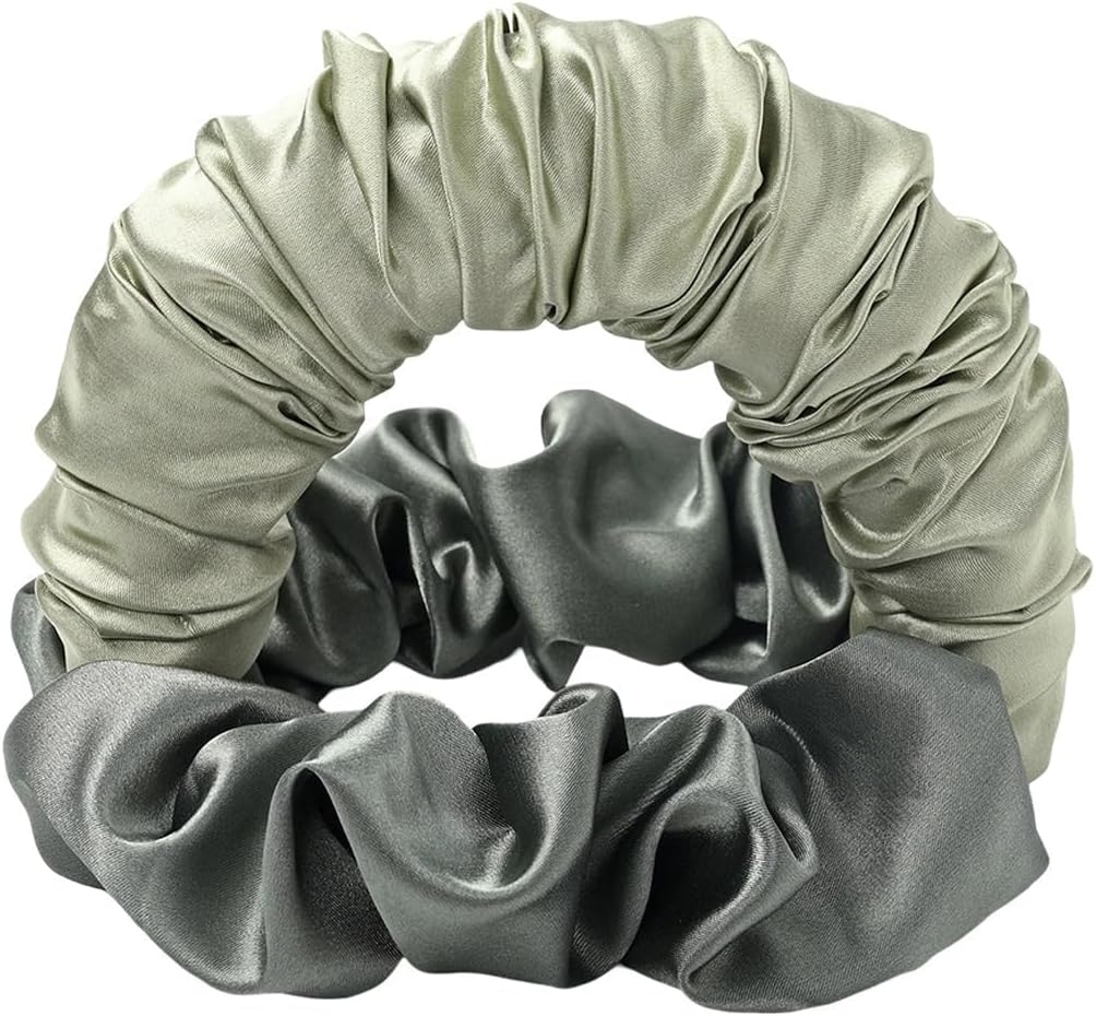Satin Heatless Curling Scrunchie, 1Pc No Heat Scrunchie Hair Curler Ponytail Hairband,Lazy Scrunchie Hair Curler Hairband, Green image number 5