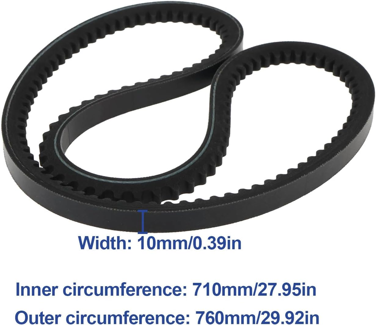2X Lawn Mowers Belts 135064383/0 Outer Length 760Mm Inner Length 710Mm Compatible with MOUNTFIELD SP555 SP550 SP554 image number 1