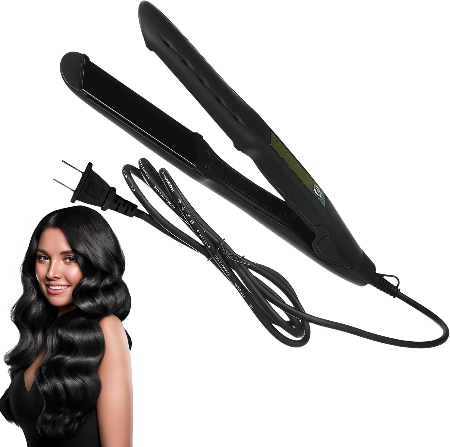 Spendeal Hair Straightener, 1 Inch Flat Iron Straightener and Hair Curler 2 in 1, Ceramic Ionic Curling Iron Straightener with Anti-Iron for Less Frizz, Shinier & Smoother image number 3