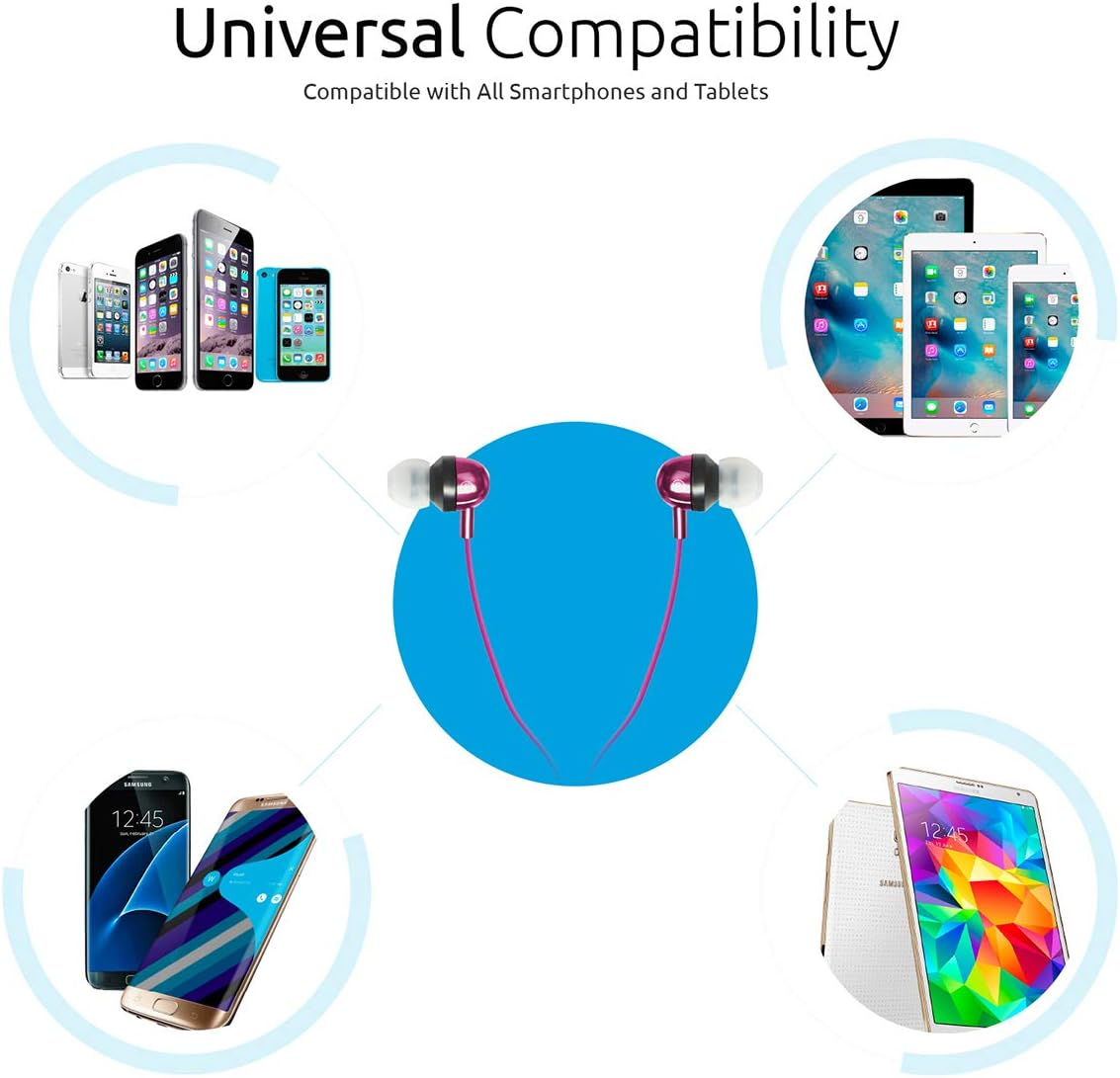 Promate Handheld Stereo Earbuds 1.2M Fabric Cable Finish Hands Free Built-In Mic Pink Retro Pink image number 3