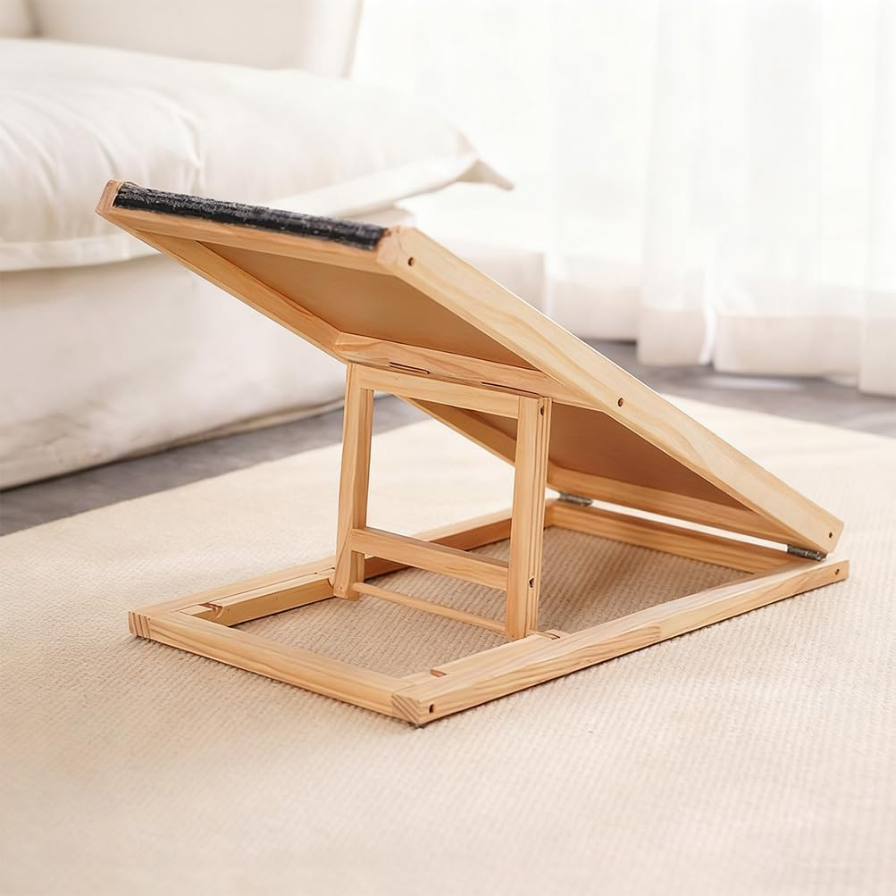 Dog Stairs Ramp, Foldable Dog Ramp, Non-Slip Wooden Folding Safety Pet Ramps for Car High Bed Sofa, Adjustable Safety Dogs Stairs for Small & Large Old Dogs & Cats image number 4