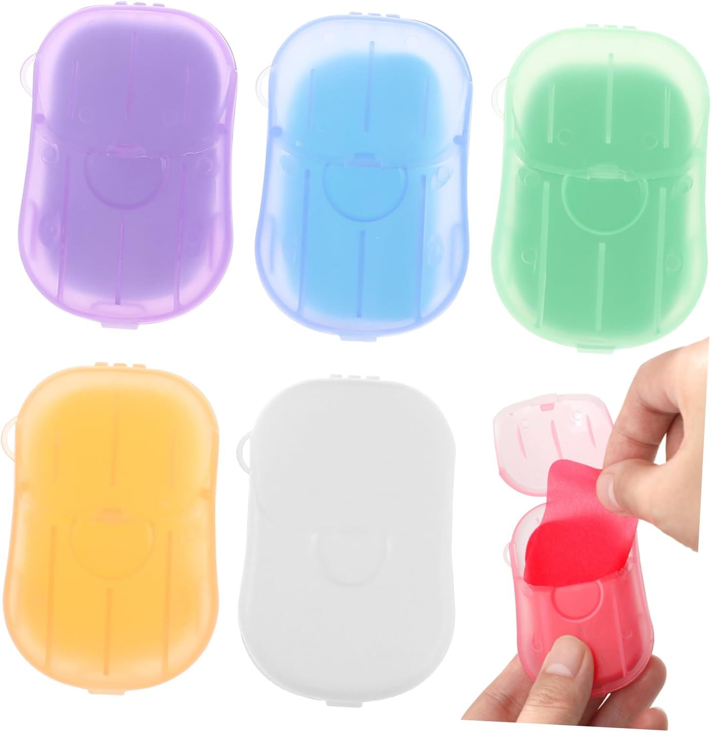 NAMOARLY 120Sheets Portable Soap Paper Travel Toiletries Soap Outdoor Accessory