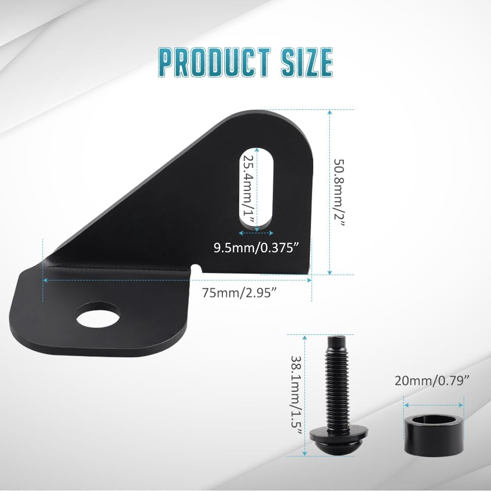 JL Antenna Mount Driver Side CB Antenna Mount Radio Driver'S Side Mounting Bracket Front Driver near the Hood Side CB Holder Compatible with Jeep Wrangler JL JLU & Jeep Gladiator JT 2018-2023 image number 3
