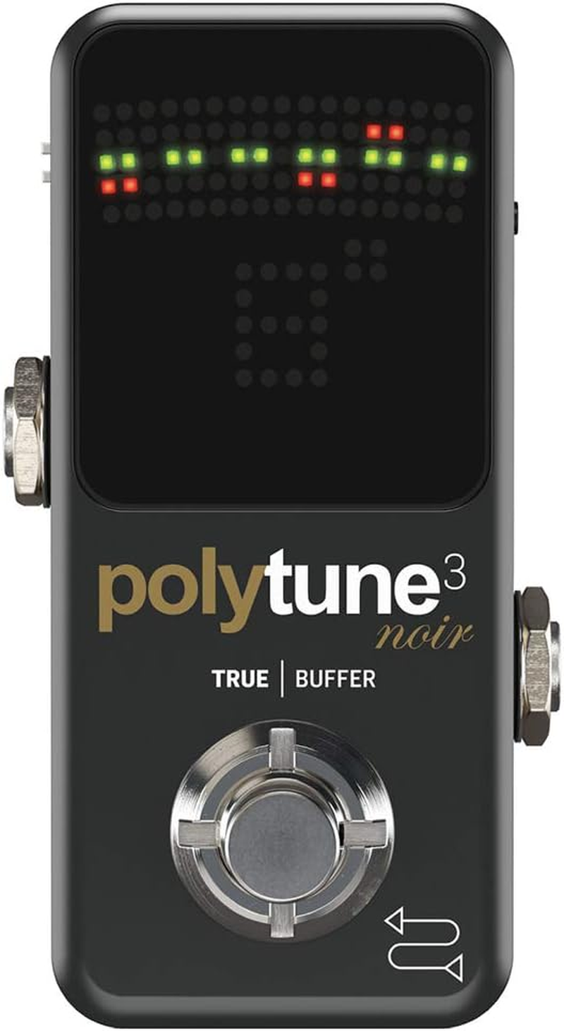 TC Electronic POLYTUNE 3 NOIR Tiny Polyphonic Tuner with Multiple Tuning Modes and Built-In BONAFIDE BUFFER