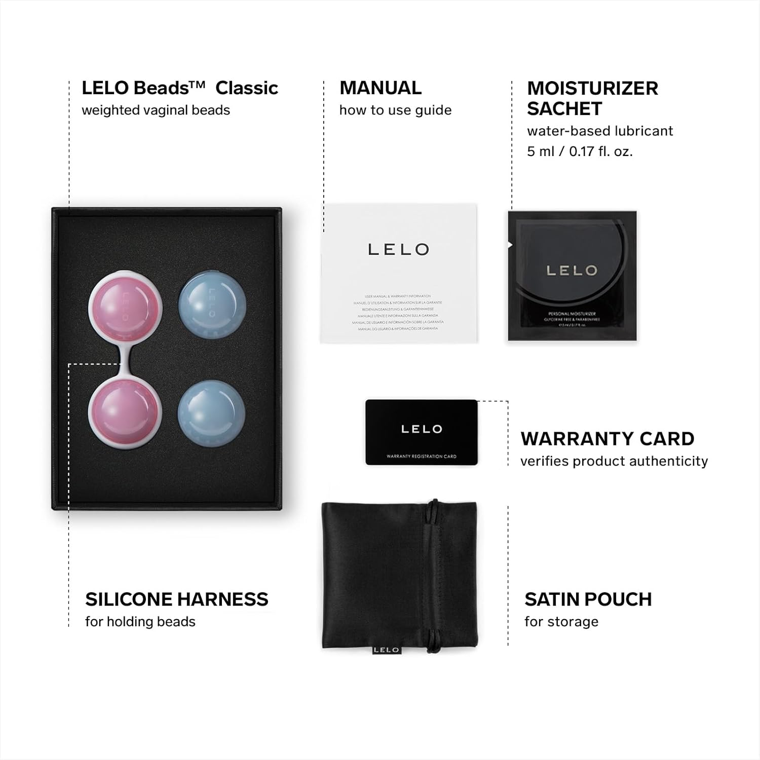 LELO Beads Classic - Kegel Balls for Women of All Ages &ndash; Premium Silicone Exercise Weighted Balls with String image number 4