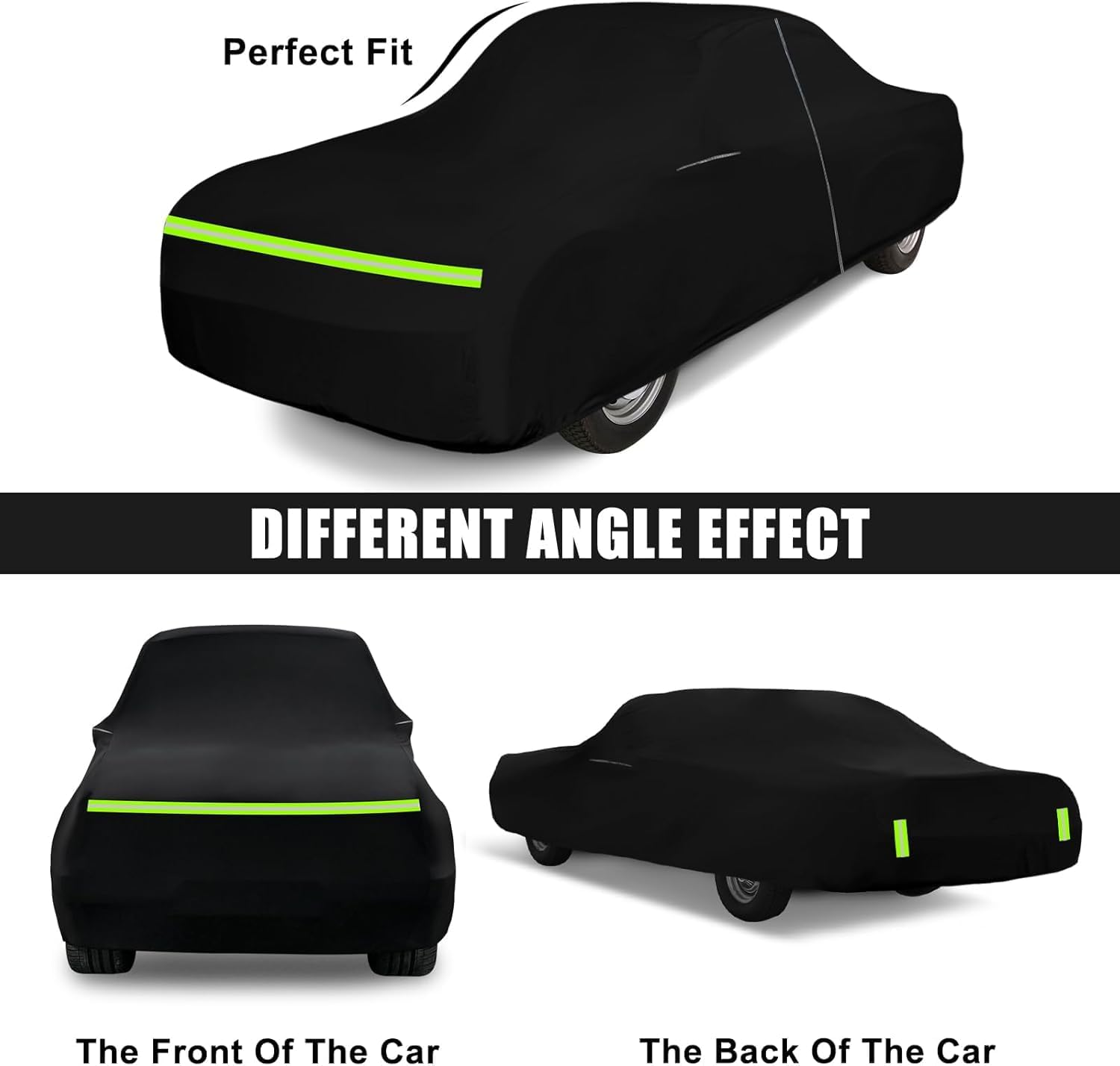 SAPUBK Waterproof Car Cover Compatible with 1955-1974 Volkswagen Karmann GHIA Coupe Accessories, 210T All Weather Car Covers with Zipper&Lock for Car Dust Snow Rain Hail Protection