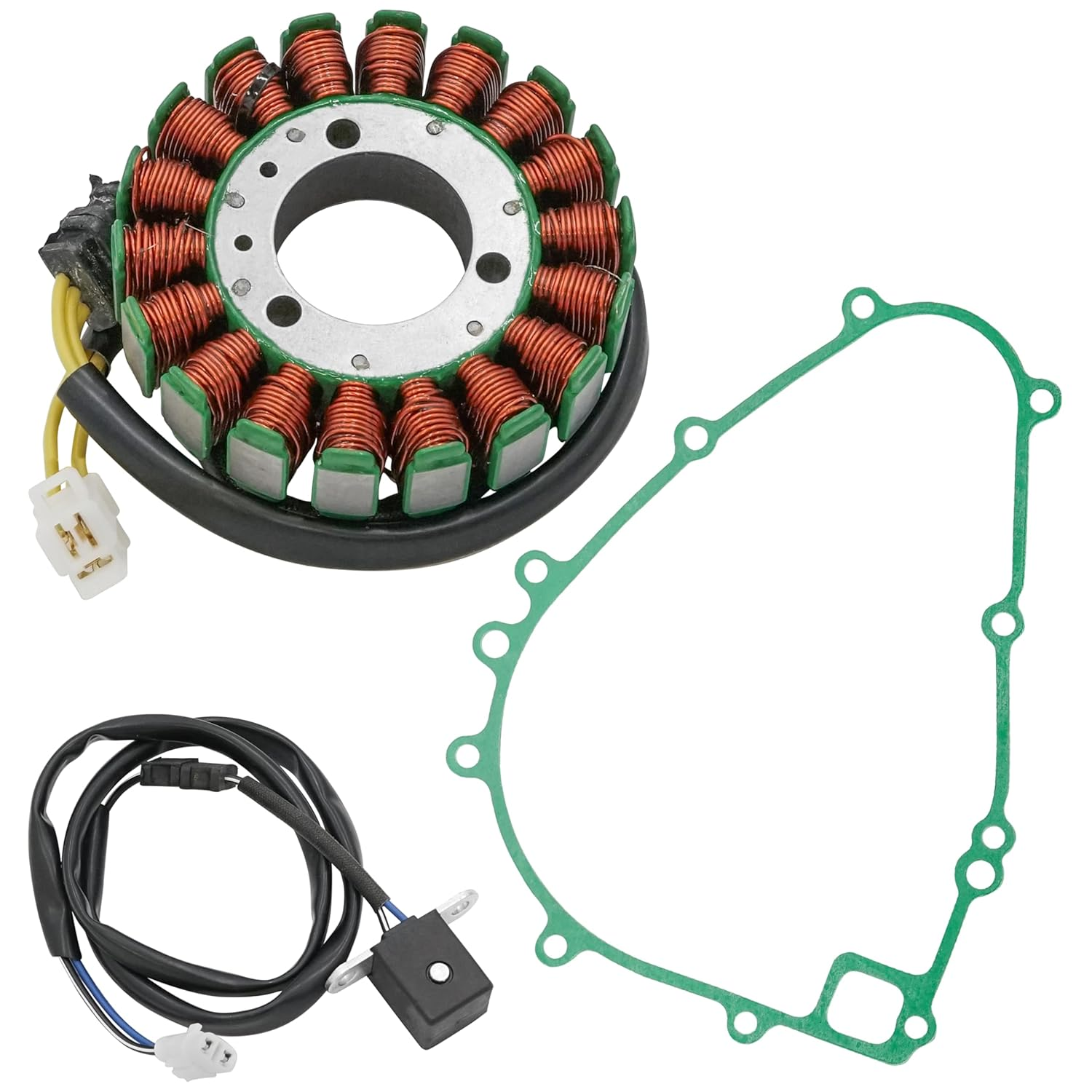 Caltric Stator & Gasket Compatible with Kawasaki Bayou 300 Klf300C KLF 300C 4X4 1989 1990 1991 1992-2005 image number 6